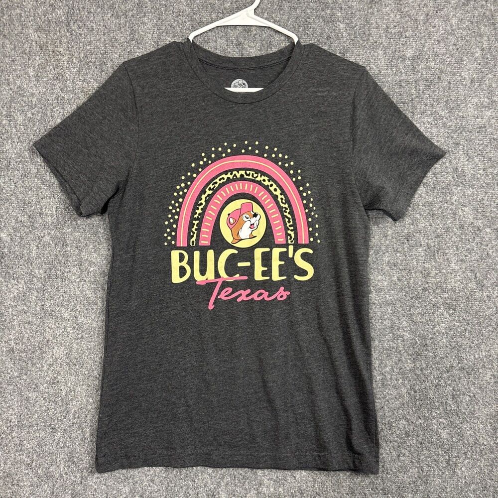 Buc-ee's T-Shirt  Womens M Black Pink Logo Casual Texas